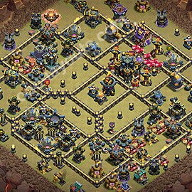 TH17 Anti 3 Stars CWL War Base Plan with Link, Copy Town Hall 17 Design 2026, #193