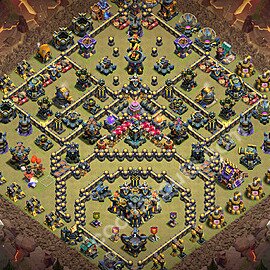 TH17 Anti 3 Stars CWL War Base Plan with Link, Copy Town Hall 17 Design 2026, #197