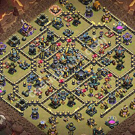 TH17 Anti 2 Stars CWL War Base Plan with Link, Anti Air / Electro Dragon, Copy Town Hall 17 Design 2026, #199