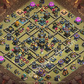 TH17 Anti 2 Stars CWL War Base Plan with Link, Anti Air / Electro Dragon, Copy Town Hall 17 Design 2025, #2