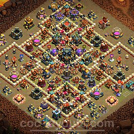 TH17 Anti 2 Stars CWL War Base Plan with Link, Anti Air / Electro Dragon, Copy Town Hall 17 Design 2025, #24