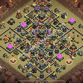 Ustawienie baza wojskowa TH17 z linkiem, Anty Powietrze / Electro Smok - Ratusz poziom 17 - COC 2025 - #24