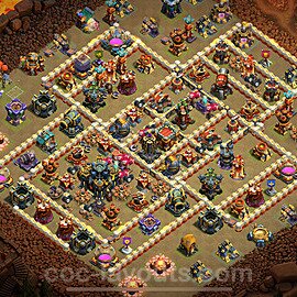 TH17 War Base Plan with Link, Anti Everything, Copy Town Hall 17 CWL Design 2025, #25