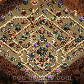 TH17 Anti 3 Stars CWL War Base Plan with Link, Copy Town Hall 17 Design 2024, #28