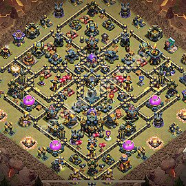 Diseño de aldea para Guerra Ayuntamiento 17 Copiar, Anti Todo - COC TH17 Perfecta Distribucion 2025 + Enlace - #35