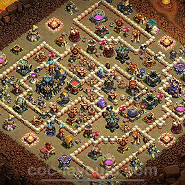 Die Anti 2 Sterne Clan War Base RH17 + Link 2025 - COC Rathaus Level 17 Kriegsbase (CK / CW) - #37