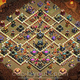 TH17 War Base Plan with Link, Copy Town Hall 17 CWL Design 2025, #42