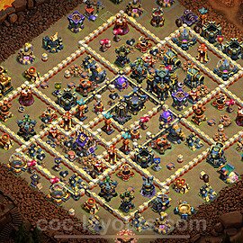 TH17 Anti 3 Stars CWL War Base Plan with Link, Copy Town Hall 17 Design 2025, #43