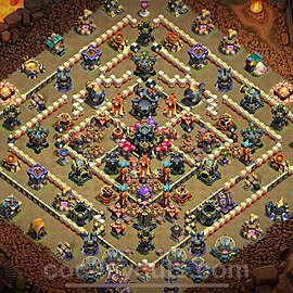 Die Anti 2 Sterne Clan War Base RH17 + Link 2024 - COC Rathaus Level 17 Kriegsbase (CK / CW) - #46