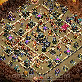 TH17 War Base Plan with Link, Copy Town Hall 17 CWL Design 2025, #48