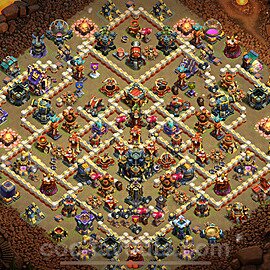 TH17 War Base Plan with Link, Legend League, Anti Air / Electro Dragon, Copy Town Hall 17 CWL Design 2025, #5