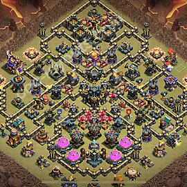 Diseño de aldea para Guerra Ayuntamiento 17 Copiar, Anti Aire / Electro Dragón - COC TH17 Perfecta Distribucion 2025 + Enlace - #50