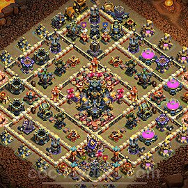 TH17 Anti 2 Stars CWL War Base Plan with Link, Anti Everything, Copy Town Hall 17 Design 2025, #54