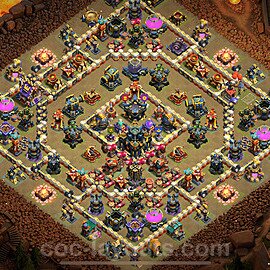 Die Anti 2 Sterne Clan War Base RH17 + Link, Hybrid 2025 - COC Rathaus Level 17 Kriegsbase (CK / CW) - #55