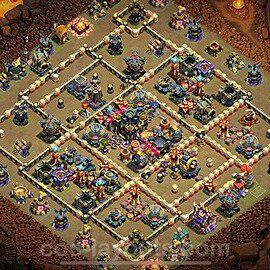 Municipio livello 17 Base di Guerra + Link, Anti Air / Electro Dragon, Ibrido - Miglior Disposizione Villaggio COC 2025 TH17 - #66