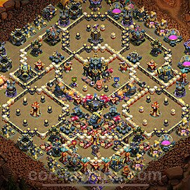 Die Anti 3 Sterne Clan War Base RH17 + Link, Anti Alles 2025 - COC Rathaus Level 17 Kriegsbase (CK / CW) - #74