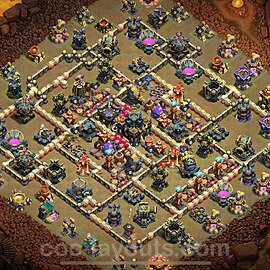 TH17 War Base Plan with Link, Anti Air / Electro Dragon, Copy Town Hall 17 CWL Design 2025, #75