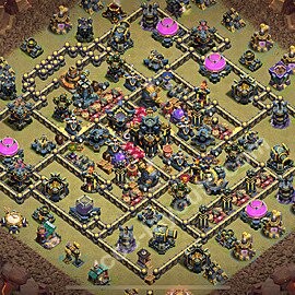 Diseño de aldea para Guerra Ayuntamiento 17 Copiar, Anti Aire / Electro Dragón - COC TH17 Perfecta Distribucion 2025 + Enlace - #75