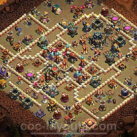 TH17 Anti 3 Stars CWL War Base Plan with Link, Copy Town Hall 17 Design 2024, #9