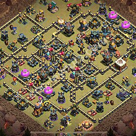 Ustawienie baza wojskowa TH17 z linkiem - Ratusz poziom 17 - COC 2025 - #9