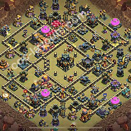Ustawienie baza wojskowa TH17 z linkiem, Legenda Ligi, Hybrydowy - Ratusz poziom 17 - COC 2025 - #96