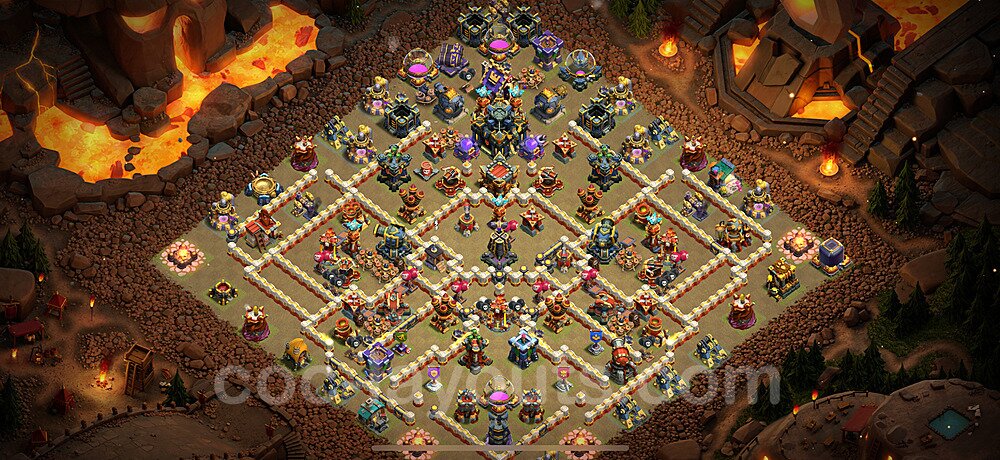 TH17 War Base Plan with Link, Copy Town Hall 17 CWL Design 2024, #10