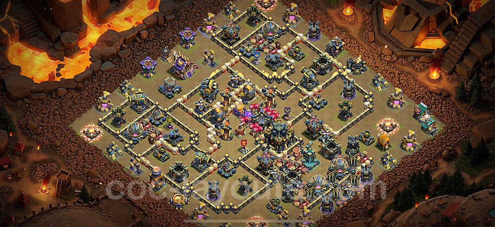 TH17 War Base Plan with Link, Hybrid, Copy Town Hall 17 CWL Design 2025, #109