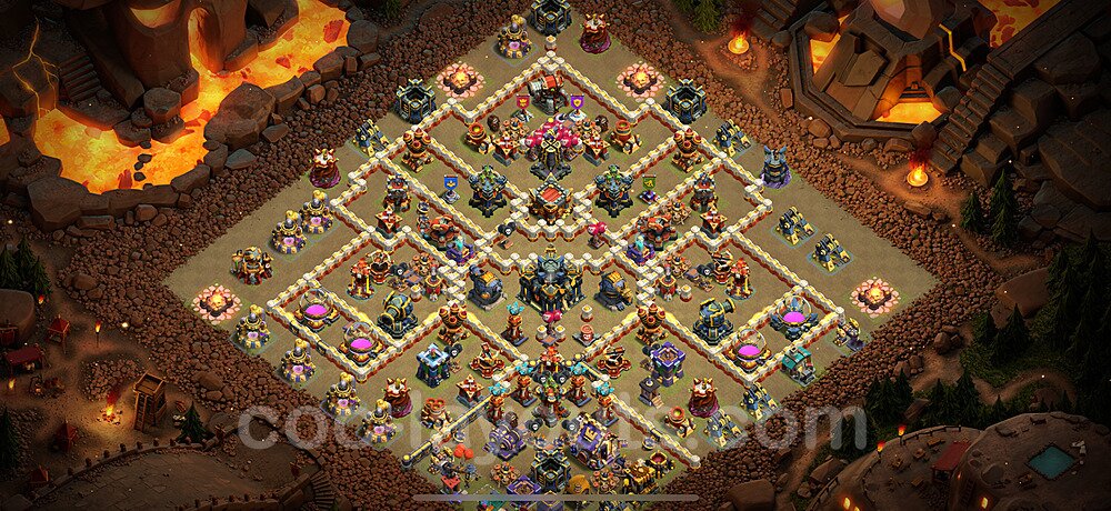 TH17 Anti 3 Stars CWL War Base Plan with Link, Copy Town Hall 17 Design 2024, #11