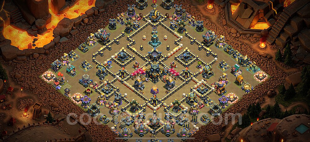 Municipio livello 17 Base di Guerra + Link, Anti 3 stelle - Miglior Disposizione Villaggio COC 2025 TH17 - #112