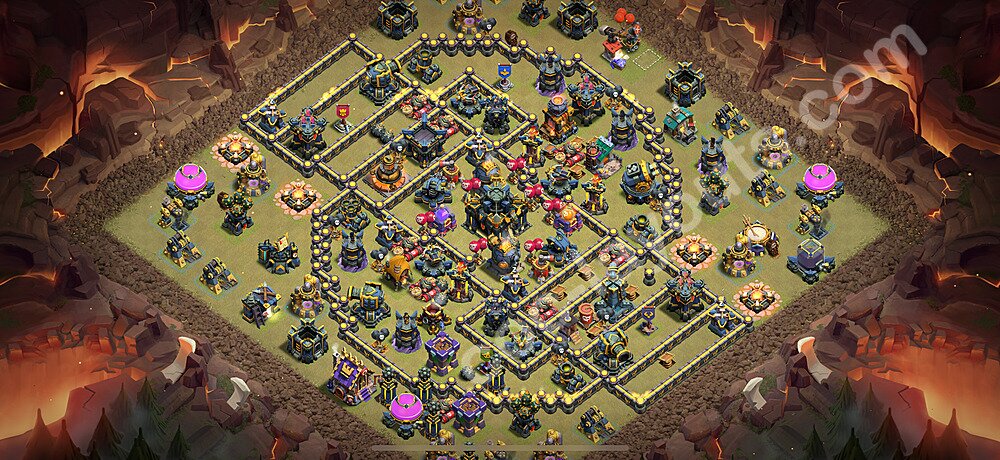 TH17 War Base Plan with Link, Copy Town Hall 17 CWL Design 2025, #113