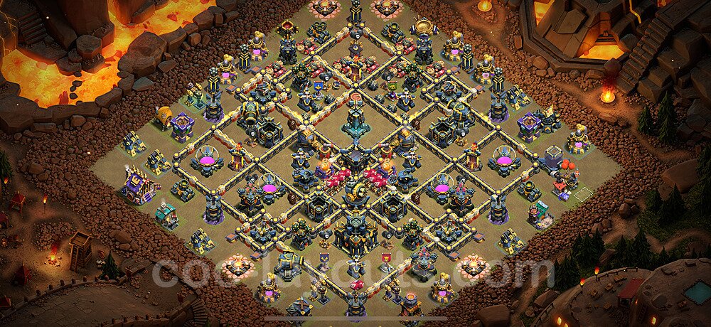 TH17 Anti 2 Stars CWL War Base Plan with Link, Anti Air / Electro Dragon, Copy Town Hall 17 Design 2025, #116