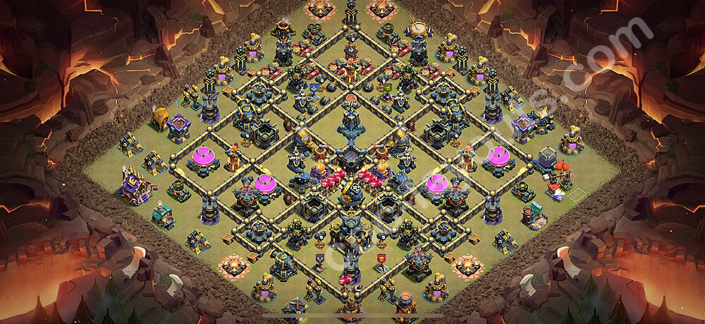 Municipio livello 17 Base di Guerra + Link, Anti Air / Electro Dragon - Anti 2 Stelle Disposizione Villaggio COC 2025 TH17 - #116