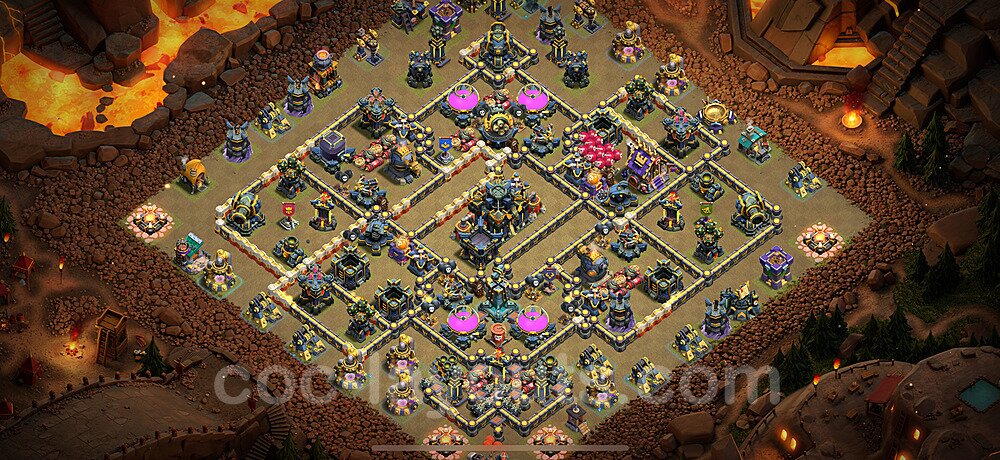 Die Clan War Base RH17 + Link, Anti Alles, Hybrid 2025 - COC Rathaus Level 17 Kriegsbase (CK / CW) - #123