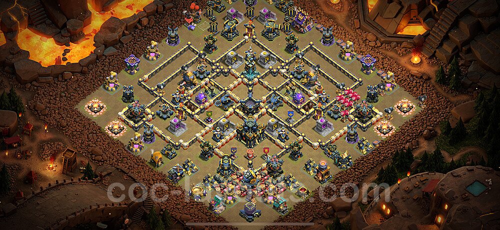 TH17 Anti 3 Stars CWL War Base Plan with Link, Copy Town Hall 17 Design 2025, #126
