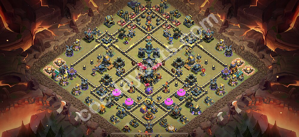TH17 Anti 2 Stars CWL War Base Plan with Link, Anti Everything, Copy Town Hall 17 Design 2025, #127