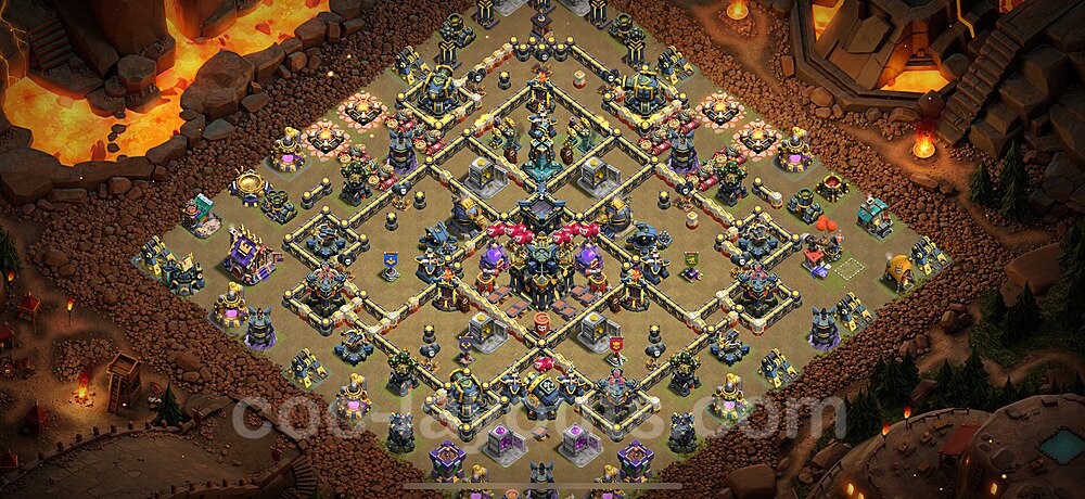 Municipio livello 17 Base di Guerra + Link - Anti 2 Stelle Disposizione Villaggio COC 2025 TH17 - #128
