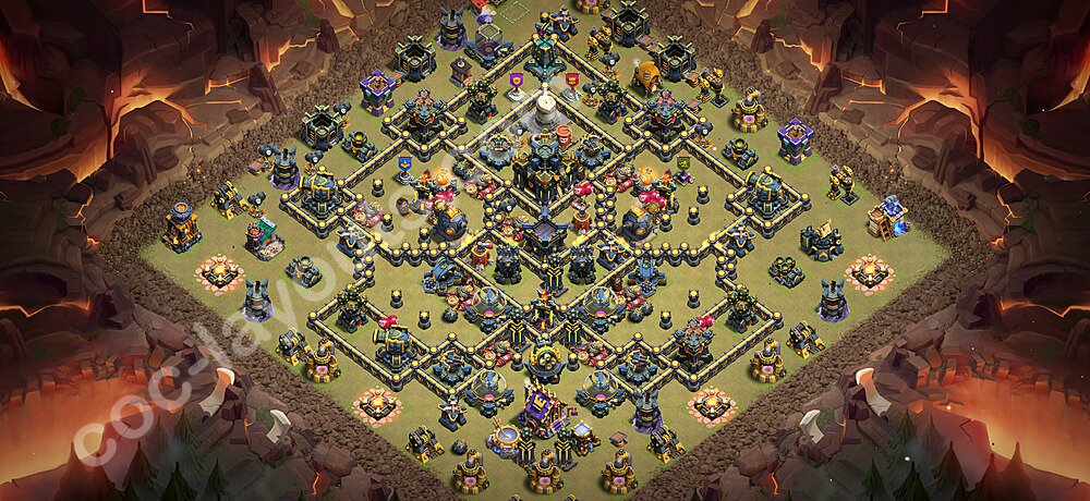 TH17 Anti 3 Stars CWL War Base Plan with Link, Anti Everything, Copy Town Hall 17 Design 2026, #13
