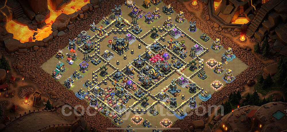 TH17 War Base Plan with Link, Copy Town Hall 17 CWL Design 2025, #134
