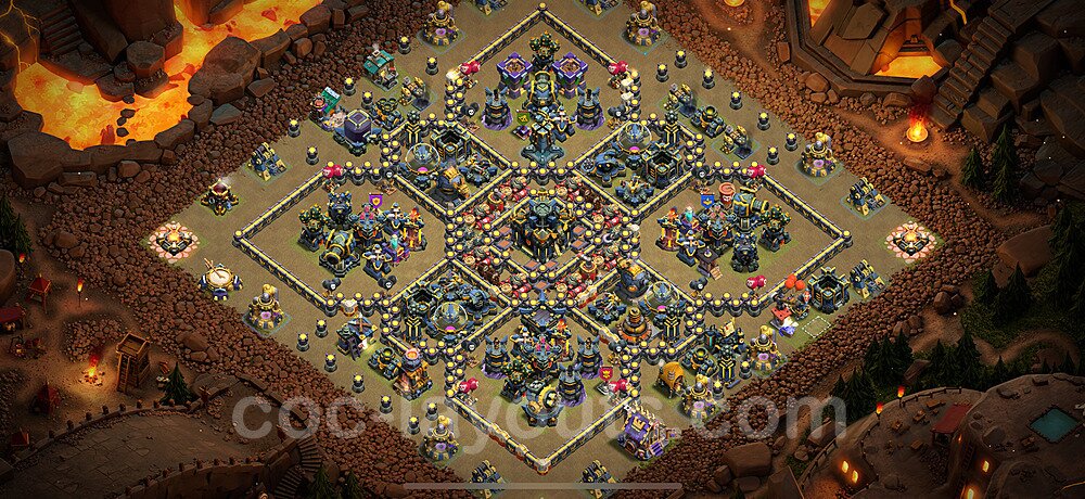 TH17 War Base Plan with Link, Anti Everything, Copy Town Hall 17 CWL Design 2025, #135