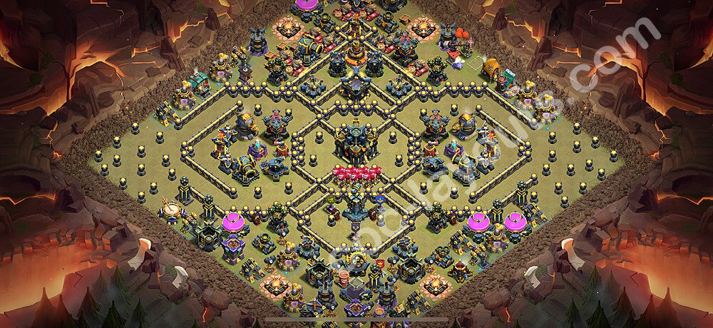 Municipio livello 17 Base di Guerra + Link - Miglior Disposizione Villaggio COC 2025 TH17 - #136