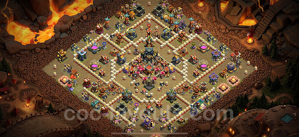 Die Anti 2 Sterne Clan War Base RH17 + Link 2024 - COC Rathaus Level 17 Kriegsbase (CK / CW) - #14