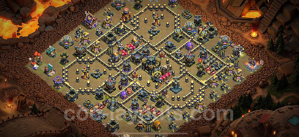 TH17 War Base Plan with Link, Copy Town Hall 17 CWL Design 2025, #144
