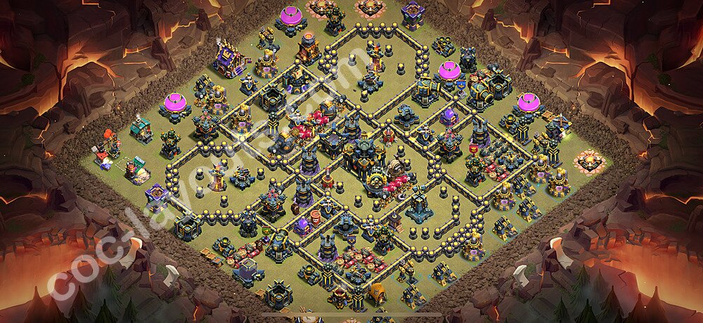 TH17 War Base Plan with Link, Copy Town Hall 17 CWL Design 2025, #144