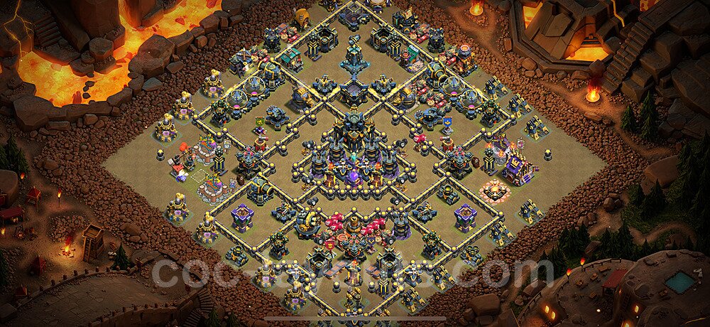 TH17 War Base Plan with Link, Legend League, Copy Town Hall 17 CWL Design 2025, #145