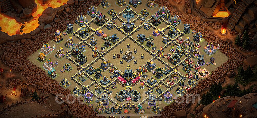 TH17 War Base Plan with Link, Anti Air / Electro Dragon, Copy Town Hall 17 CWL Design 2025, #146