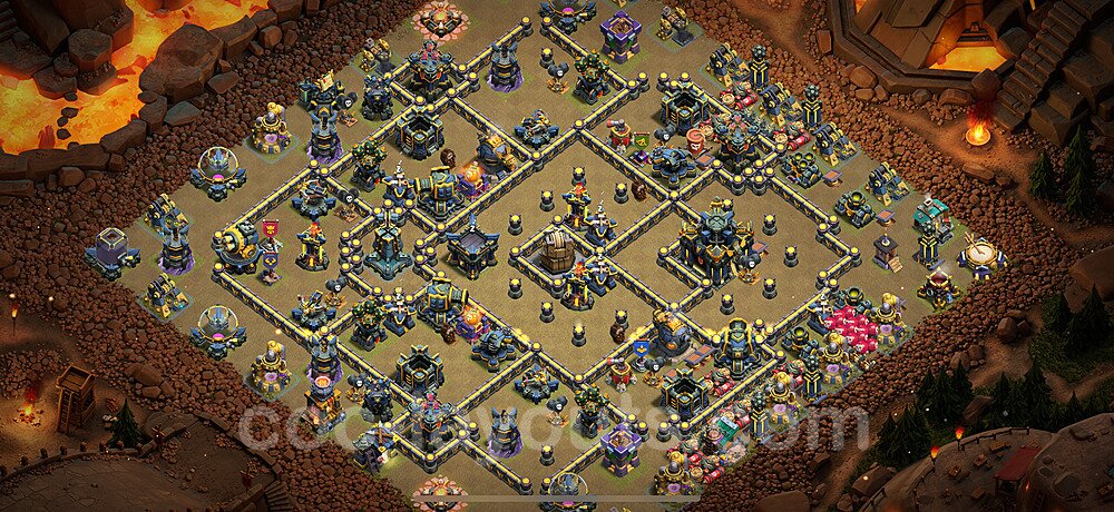 Municipio livello 17 Base di Guerra + Link, Anti tutto - Miglior Disposizione Villaggio COC 2025 TH17 - #159