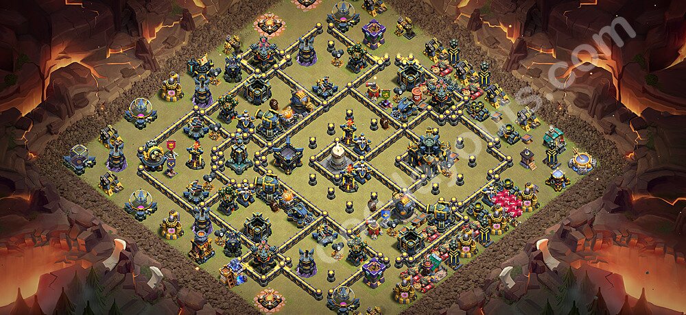 TH17 War Base Plan with Link, Anti Everything, Copy Town Hall 17 CWL Design 2026, #159