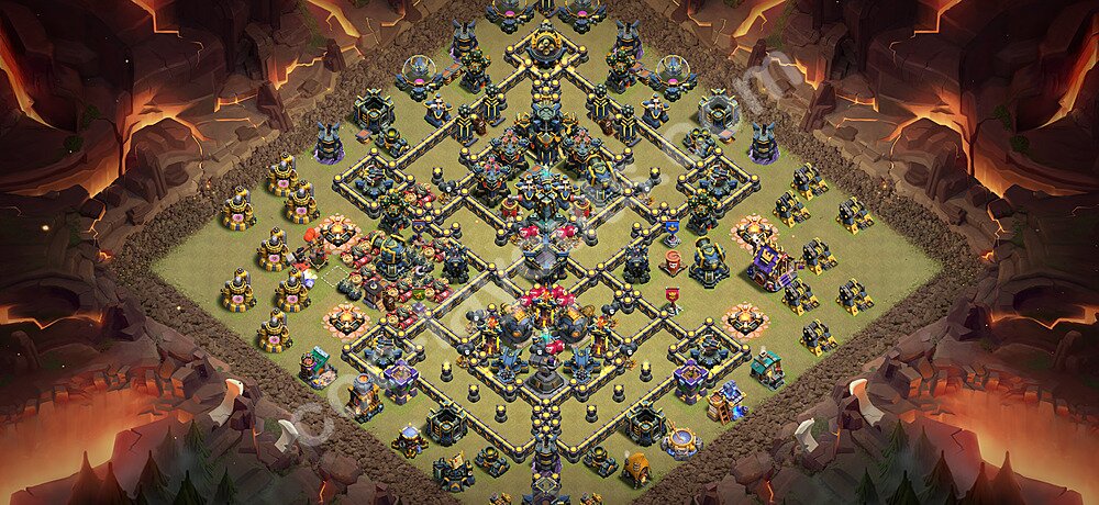 TH17 Anti 3 Stars CWL War Base Plan with Link, Copy Town Hall 17 Design 2026, #161