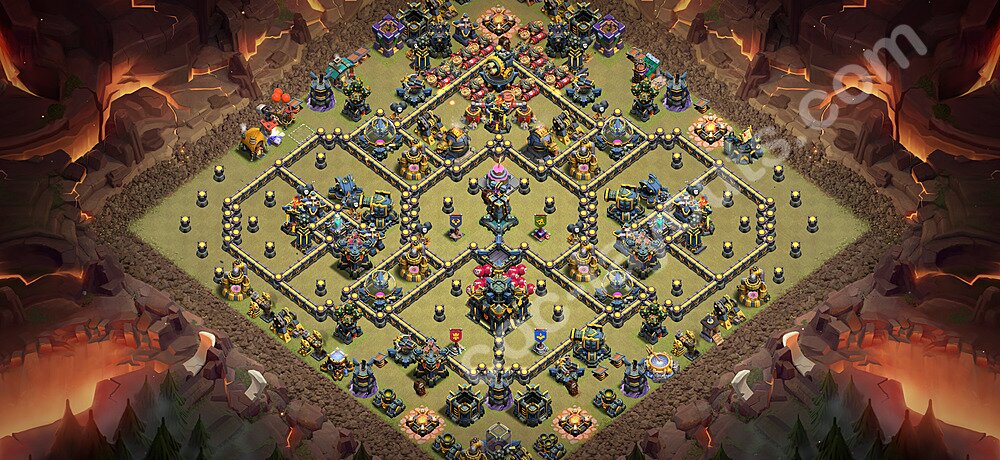 TH17 War Base Plan with Link, Anti Everything, Copy Town Hall 17 CWL Design 2026, #165