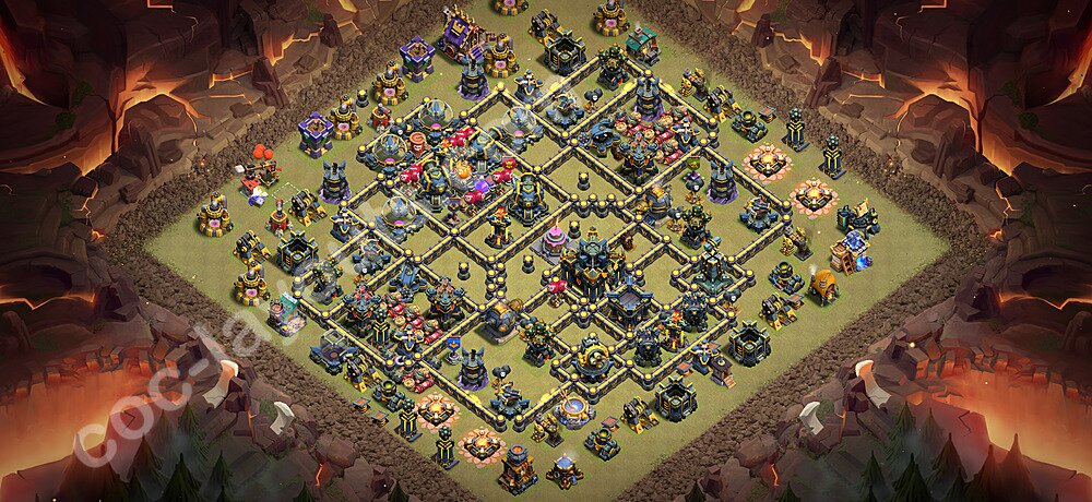 Municipio livello 17 Base di Guerra + Link, Anti tutto - Miglior Disposizione Villaggio COC 2026 TH17 - #166